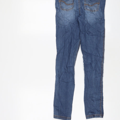 Fat Face Girls Blue Cotton Skinny Jeans Size 10-11 Years L26 in Regular Zip - Adjustable waist