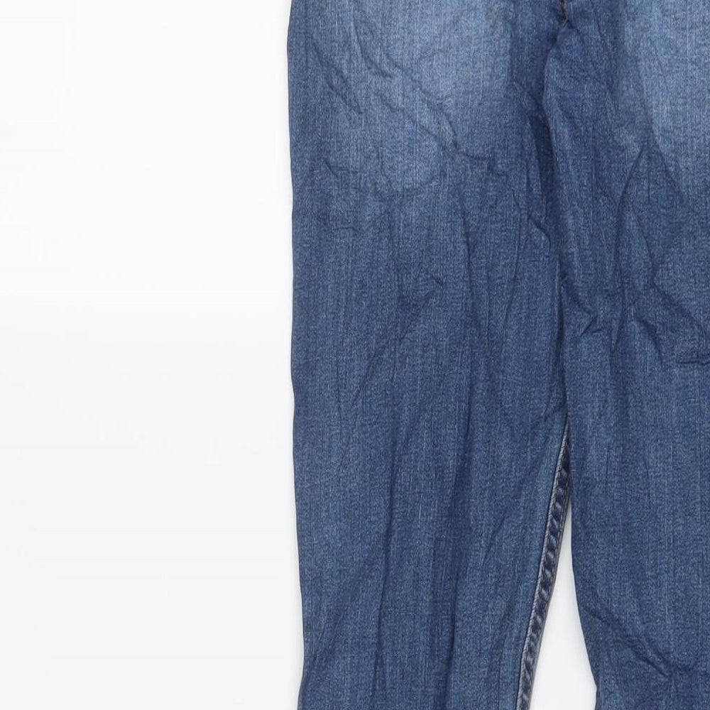 Fat Face Girls Blue Cotton Skinny Jeans Size 10-11 Years L26 in Regular Zip - Adjustable waist