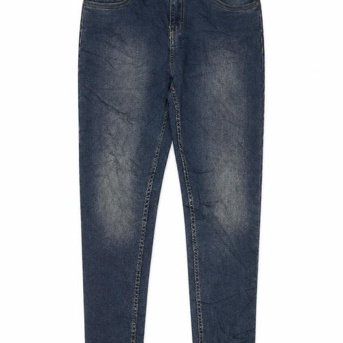 Urban Outlaws Girls Blue Cotton Skinny Jeans Size 12 Years L26 in Regular Zip - Adjustable waist