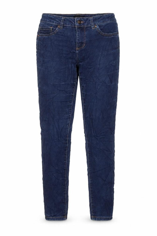 Front view of D. Jeans women’s blue cotton skinny jeans, size UK 28, in, 30-inch leg regular zip