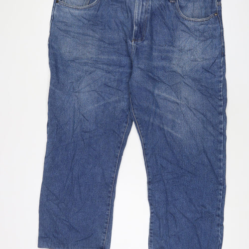 Union Blues Mens Blue Cotton Straight Jeans Size 42 in L26 in Regular Zip