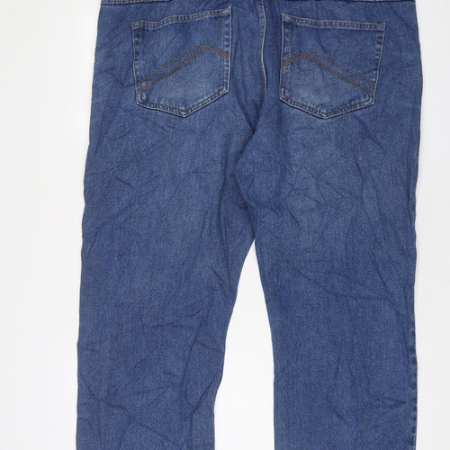 Union Blues Mens Blue Cotton Straight Jeans Size 42 in L26 in Regular Zip