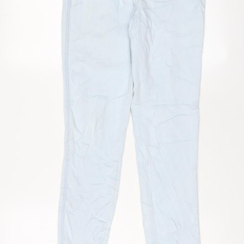 NEXT Womens Blue Cotton Skinny Jeans Size 6 L28 in Regular Zip