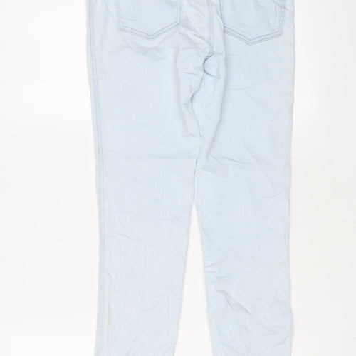 NEXT Womens Blue Cotton Skinny Jeans Size 6 L28 in Regular Zip