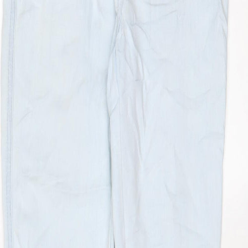 NEXT Womens Blue Cotton Skinny Jeans Size 6 L28 in Regular Zip