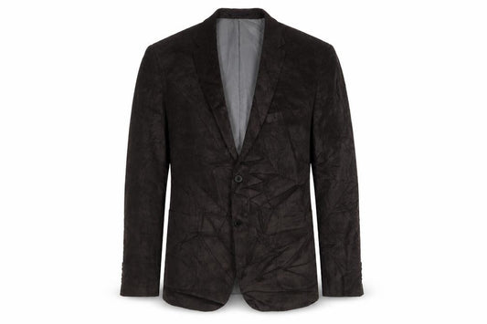 Front view of Peter Werth men’s brown polyester jacket suit jacket, size 42, regular - inside pockets