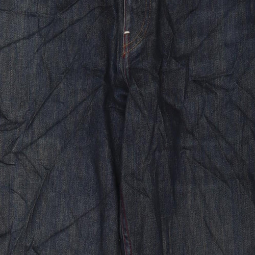 Rockport Mens Blue Cotton Straight Jeans Size 34 in L32 in Regular Button