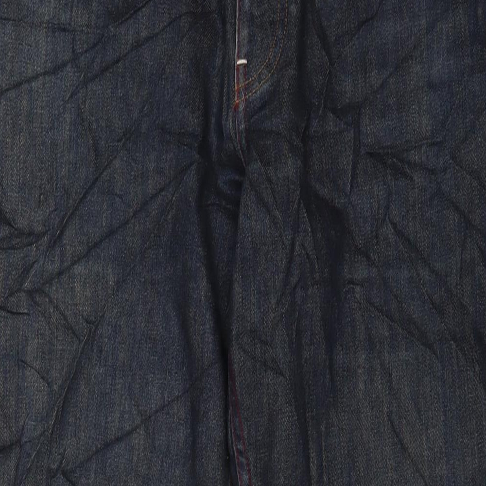 Rockport Mens Blue Cotton Straight Jeans Size 34 in L32 in Regular Button