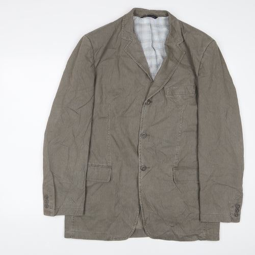 Blue Harbour Mens Grey Cotton Jacket Suit Jacket Size 40 Regular