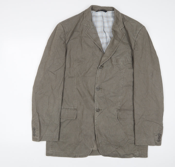 Blue Harbour Mens Grey Cotton Jacket Suit Jacket Size 40 Regular