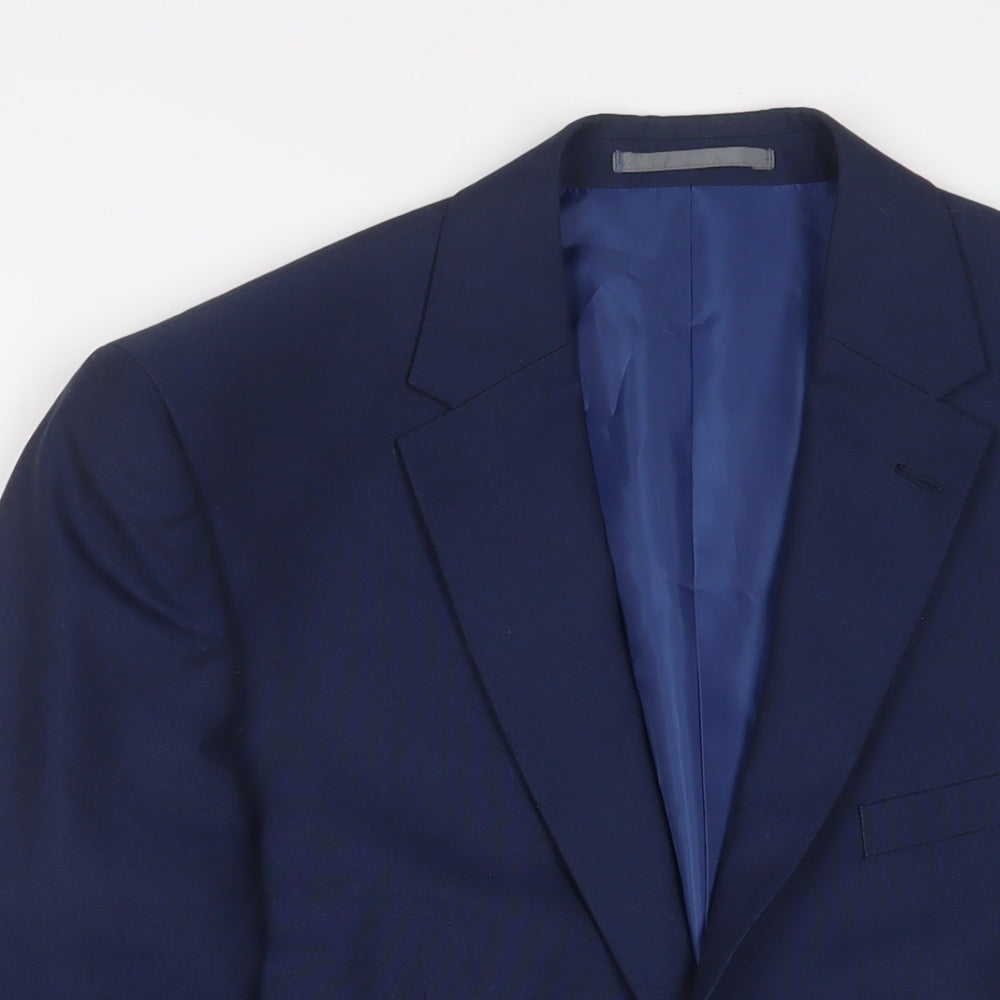 Marks and Spencer Mens Blue Polyester Jacket Suit Jacket Size 40 Regular