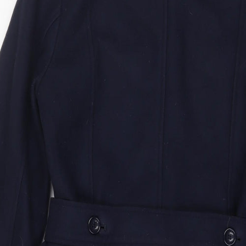 Gap Womens Blue Overcoat Coat Size M Button - Pockets
