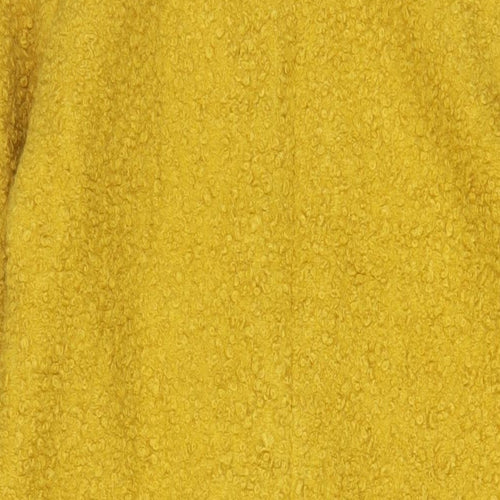 Threadbare Womens Yellow Overcoat Coat Size 10 Button