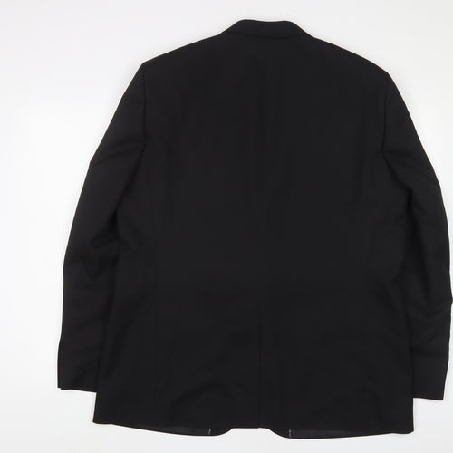 William & Browns Mens Black Polyester Jacket Suit Jacket Size 46 Regular - Inside pockets
