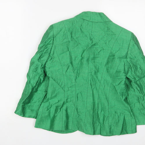 Precis Womens Green Jacket Blazer Size 8 Button