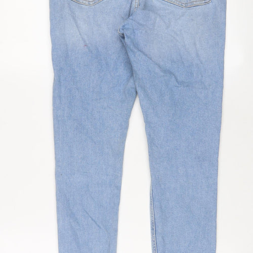 Topshop Womens Blue Cotton Skinny Jeans Size 30 in L32 in Regular Zip