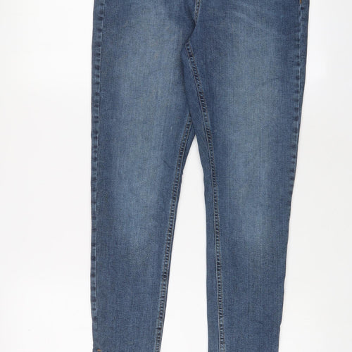 Topshop Womens Blue Cotton Skinny Jeans Size 30 in L32 in Regular Zip