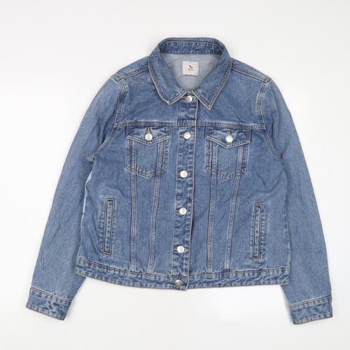 TU Womens Blue Jacket Size 14 Button