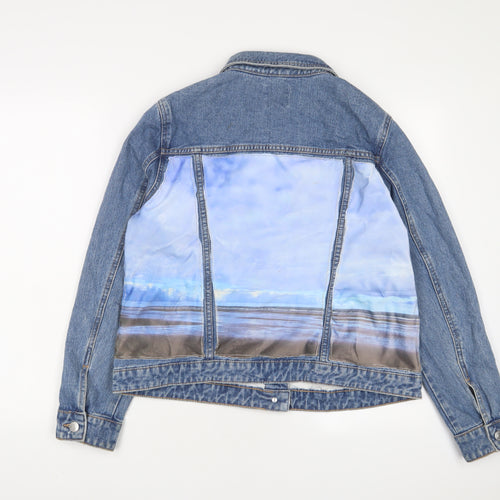 TU Womens Blue Jacket Size 14 Button