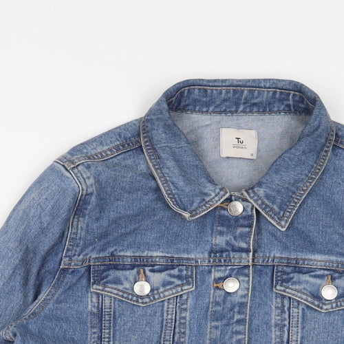 TU Womens Blue Jacket Size 14 Button