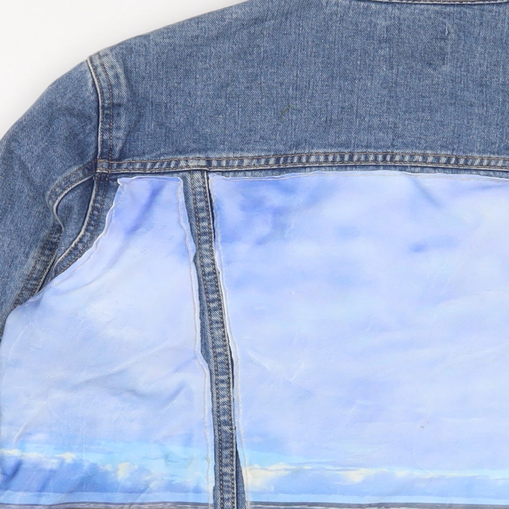 TU Womens Blue Jacket Size 14 Button