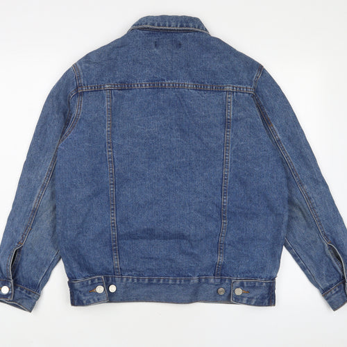 Missguided Womens Blue Jacket Size 6 Button