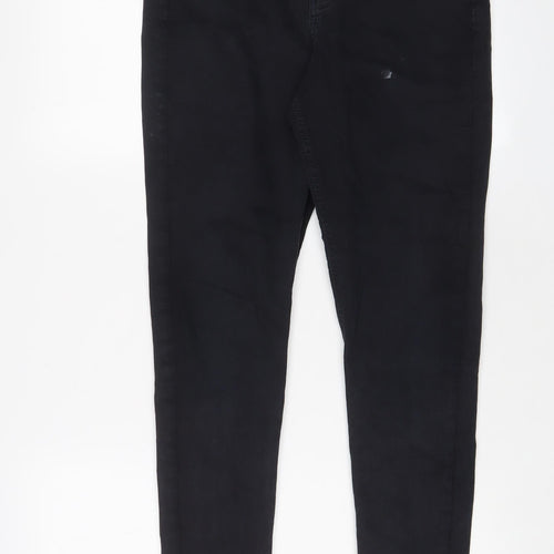 Topshop Womens Blue Cotton Skinny Jeans Size 32 in L34 in Regular Zip