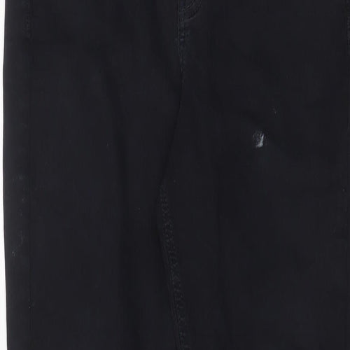 Topshop Womens Blue Cotton Skinny Jeans Size 32 in L34 in Regular Zip