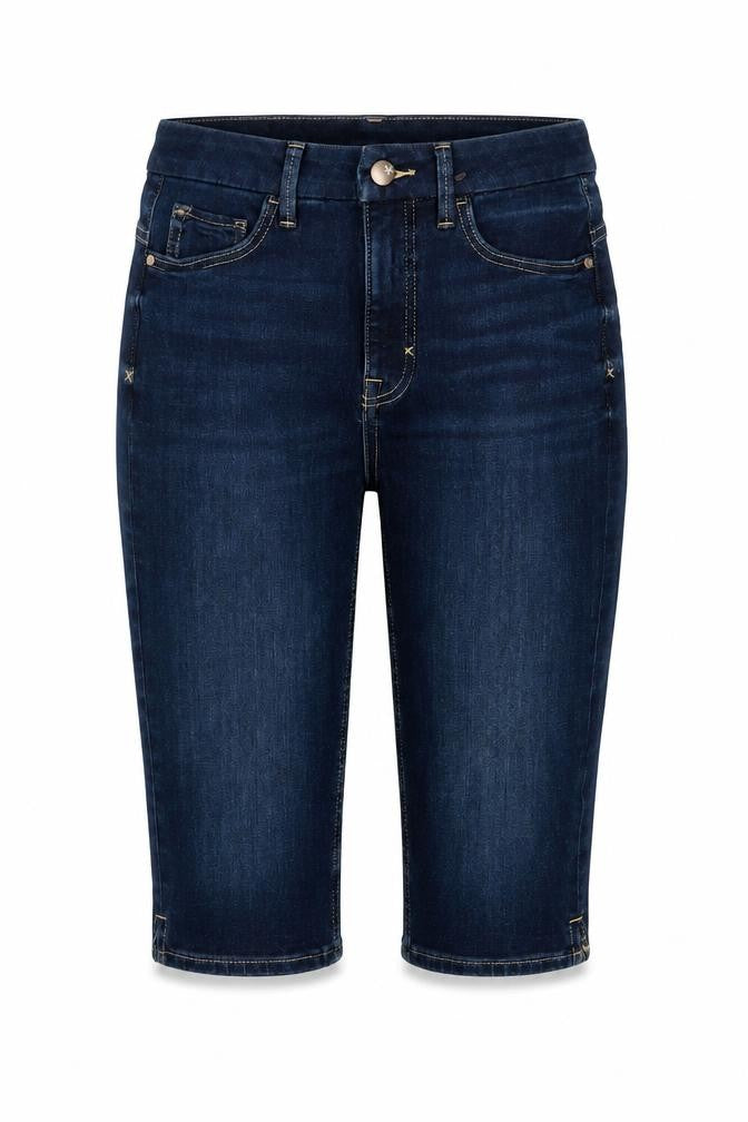 Denim & Co. Womens Blue Cotton Bermuda Shorts Size 6 L14 in Regular Zip