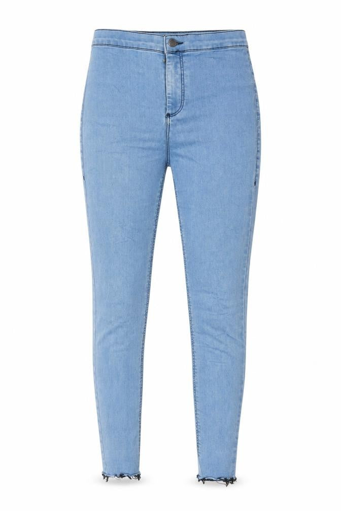 Topshop Womens Blue Cotton Skinny Jeans Size 28 in L30 in Regular Zip