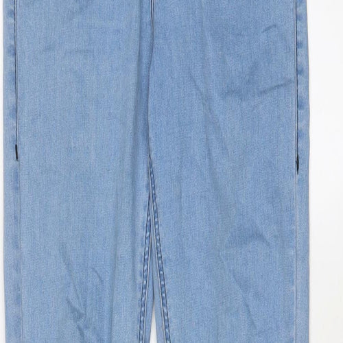 Topshop Womens Blue Cotton Skinny Jeans Size 28 in L30 in Regular Zip