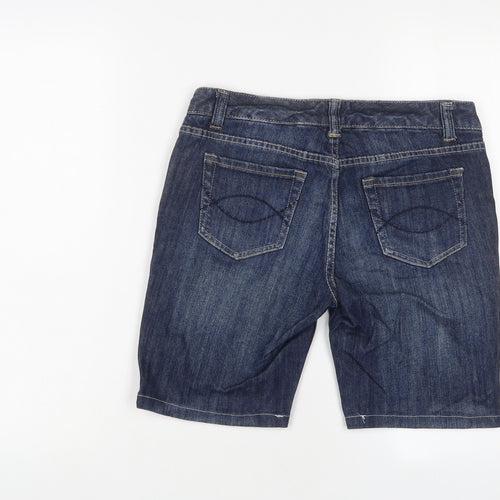 Just Jeans Womens Blue Cotton Basic Shorts Size 10 L9 in Regular Zip