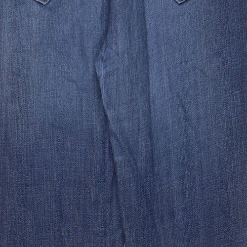 MANTARAY PRODUCTS Womens Blue Cotton Skinny Jeans Size 14 L29 in Regular Zip