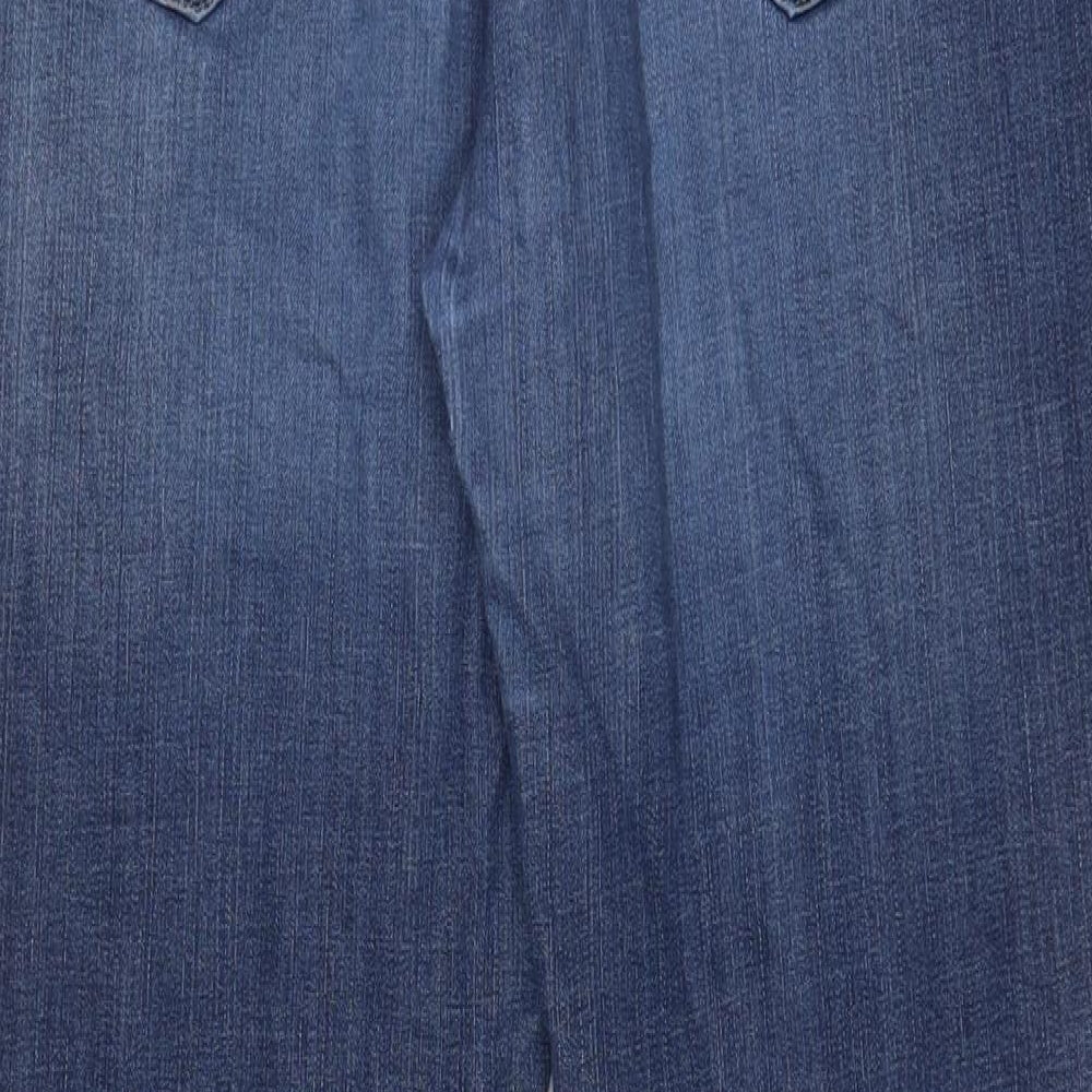 MANTARAY PRODUCTS Womens Blue Cotton Skinny Jeans Size 14 L29 in Regular Zip