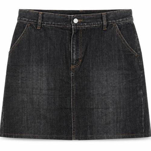 Gap Womens Black Cotton A-Line Skirt Size 12 Zip