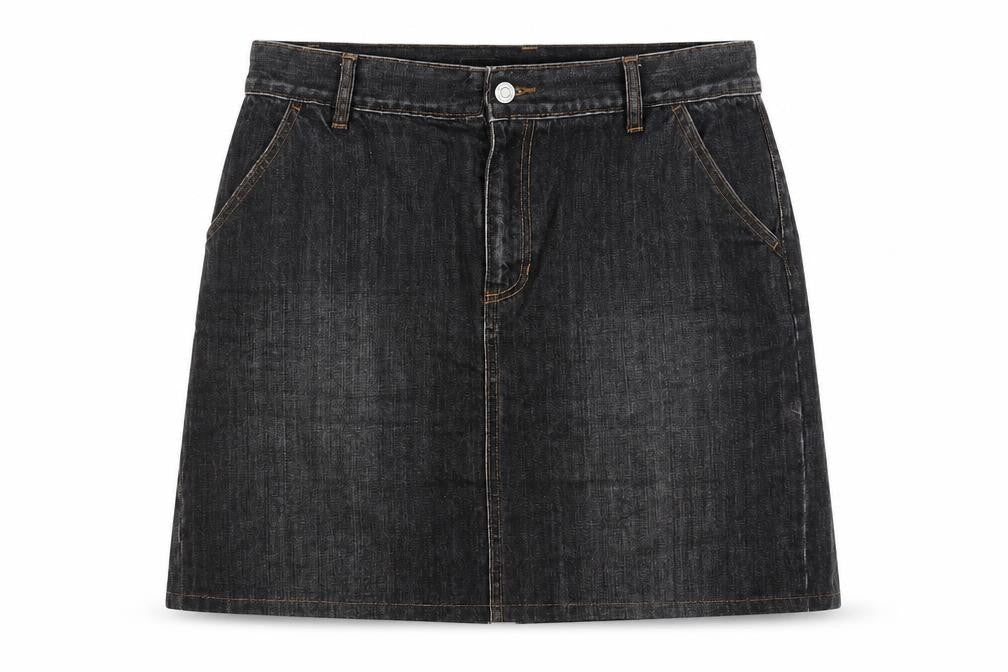 Gap Womens Black Cotton A-Line Skirt Size 12 Zip