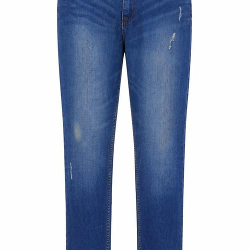 Matalan Girls Blue Cotton Straight Jeans Size 13 Years L27 in Regular Zip - Adjustable waist