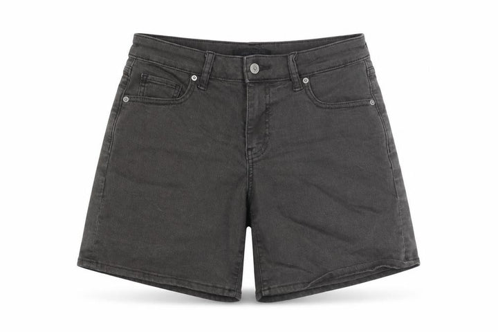 Uniqlo Womens Grey Cotton Basic Shorts Size 24 in L7 in Regular Zip