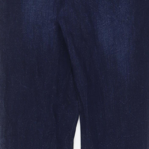 F&F Womens Blue Cotton Skinny Jeans Size 18 L30 in Regular Zip