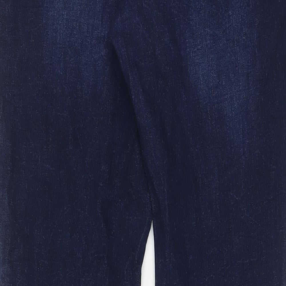 F&F Womens Blue Cotton Skinny Jeans Size 18 L30 in Regular Zip