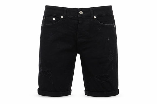 Topman Mens Black Cotton Bermuda Shorts Size 30 in L8 in Regular Button
