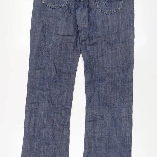 NEXT Womens Blue Cotton Bootcut Jeans Size 28 in L31 in Regular Zip