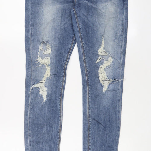 Gold Womens Blue Cotton Skinny Jeans Size XL L28 in Regular Zip