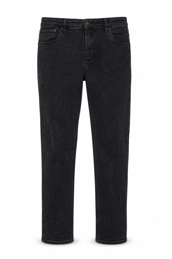 ASOS Mens Grey Cotton Straight Jeans Size 38 in L30 in Slim Button