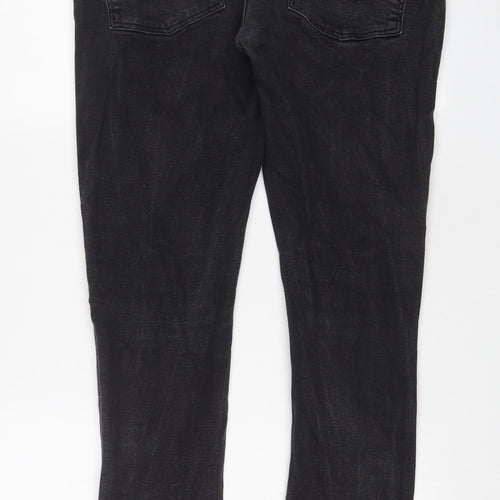 ASOS Mens Grey Cotton Straight Jeans Size 38 in L30 in Slim Button