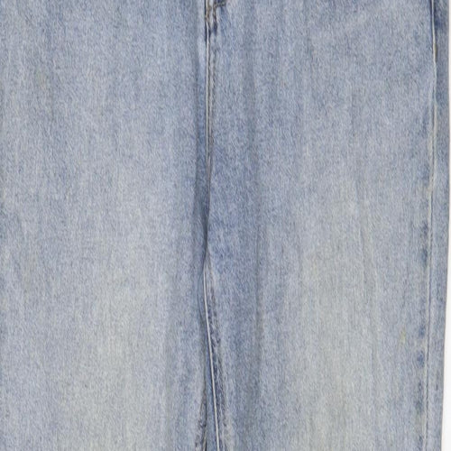 TU Womens Blue Cotton Mom Jeans Size 12 L29 in Regular Button