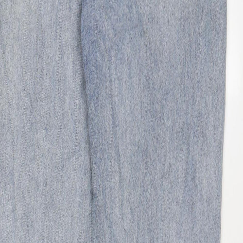TU Womens Blue Cotton Mom Jeans Size 12 L29 in Regular Button