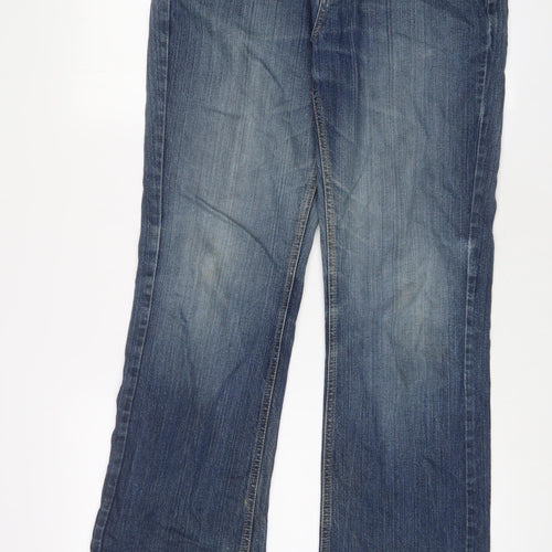 Blue Inc Mens Blue Cotton Straight Jeans Size 32 in L32 in Regular Zip