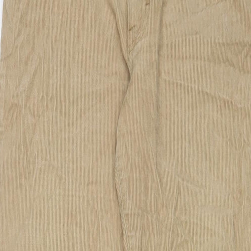 Calvin Klein Womens Beige Cotton Trousers Size 29 in L31 in Regular Zip