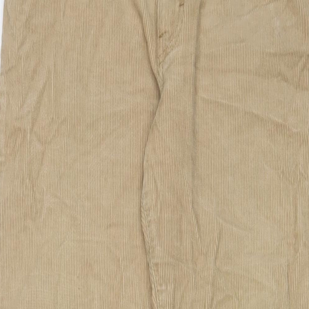 Calvin Klein Womens Beige Cotton Trousers Size 29 in L31 in Regular Zip